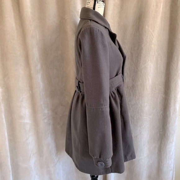 Pea Coat Wool Blend Double Breasted Long CI SONO L - Picture 11 of 16